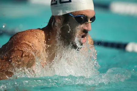 October 28, 2017. Junior Matt Salerno during the Wildcats 147-115 win (men's) and 185-787 (women's) win over the Utah Utes. Hillenbrand Aquatic Center, Tucson, AZ.