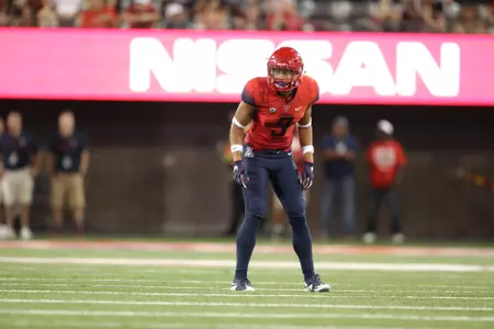 9/10/2016. Junior cornerback Dane Cruikshank (9) during the Wildcats 31-21 win over the Grambling State Tigers. Arizona Stadium, Tucson, AZ.