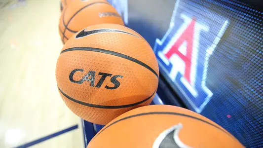 Rack of Nike Arizona Basketballs