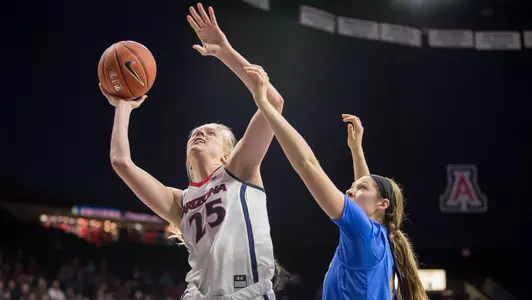 Freshman forward Cate Reese, 25