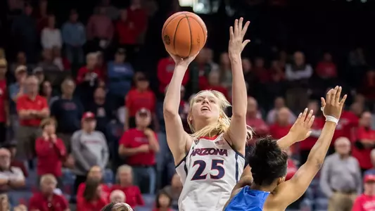 Freshman forward Cate Reese, 25