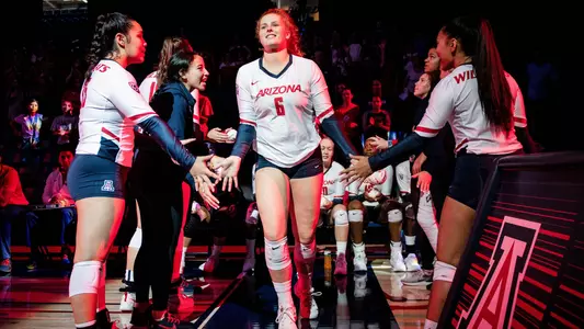 Arizona Wildcats volleyball vs. Colorado Katie Smoot intros