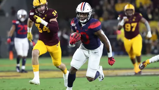 Arizona Wildcats wide receiver Jamarye Joiner (10), Arizona Wildcats football vs. ASU in the Territorial Cup 11/30/19 in Tempe, Ariz.Photo by Mike Christy / Arizona Athletics