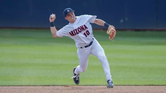 Jacob Blas throws across the diamond