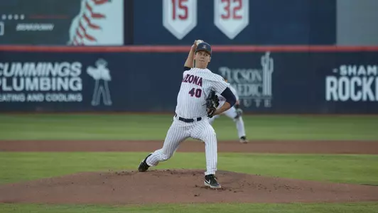 Quinn Flanagan delivers a pitch
