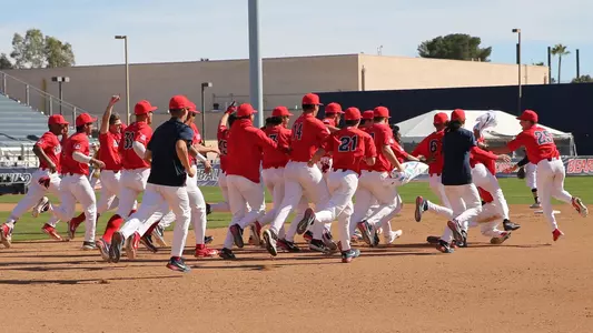 Wildcats celebrate following a walk-off win