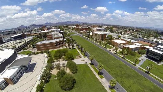 Aerial of UA Mall from 2016
