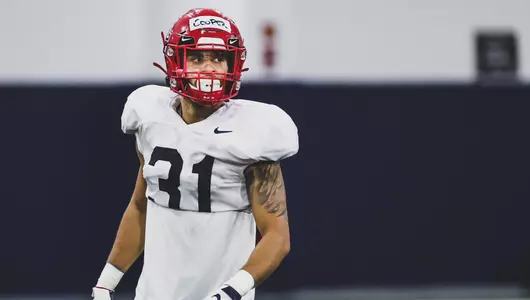 during the ninth day of Arizona Wildcats football practice 8/5/2019 at Arizona Stadium in Tucson, Ariz.Mike Christy / Arizona Athletics