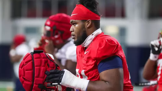 TUCSON, ARIZ. -- Football Fall Camp Day 5.Oct. 14, 2020. Photo by Mike Christy / Arizona Athletics