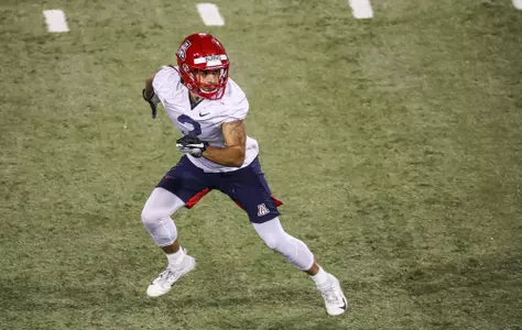 TUCSON, ARIZ. -- Football Fall Camp Day 7.Oct. 16, 2020. Photo by Mike Christy / Arizona Athletics
