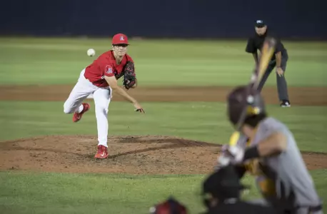 George Arias on the mound at Hi Corbett Field