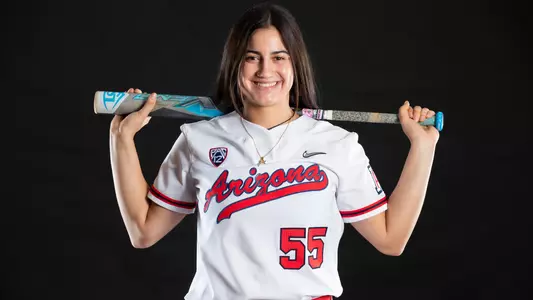 Giulia Koutsoyanopulos — TUCSON, ARIZ. -- Softball full-body marketing photos.
Nov. 19, 2020.
Photo by Mike Christy / Arizona Athletics