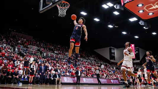 Josh Green throws down the breakaway dunk in the second half of Arizona's win at Stanford.