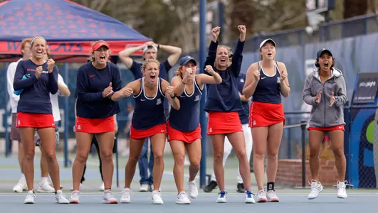 Arizona Wildcats Women's Tennis vs. Kansas State 2/9/20 in Tucson, Ariz. Photo by Simon Asher / Arizona Athletics