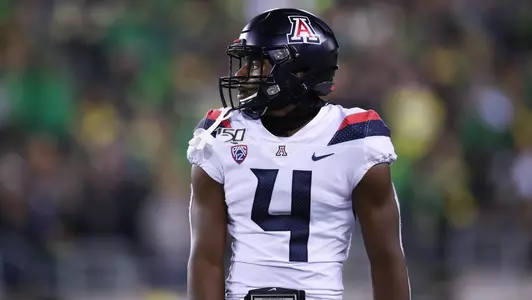Arizona Wildcats cornerback Christian Roland-Wallace (4), Arizona Wildcats football vs. Oregon 11/16/19 in Eugene, Ore.Photo by Mike Christy / Arizona Athletics