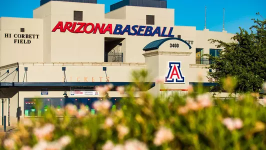 TUCSON, ARIZ. -- Morning light at Hi Corbett Field July 8, 2020. Photo by Mike Christy / Arizona Athletics