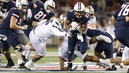 running back Jalen John (21) --- Tucson, Arizona -- Arizona football vs. WASH Oct. 22, 2021. Photo by Mike Mattina / Arizona Athletics