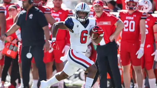 running back Michael Wiley (6) — TUCSON, ARIZ. -- Football vs. Utah on Senior Day at Arizona StadiumNov. 13, 2021. Photo by Mike Christy / Arizona Athletics