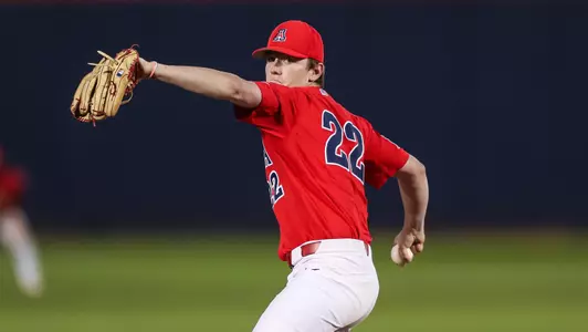 Chandler Murphy — TUCSON, ARIZ. -- Baseball vs. Ball State, Game 2 at Hi Corbett Field.Feb. 20, 2021. Photo by Mike Christy / Arizona Athletics