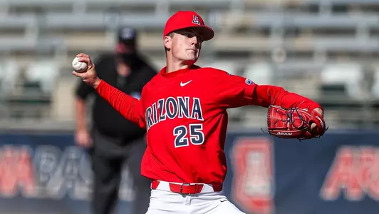 TUCSON, ARIZ. -- Baseball vs. Ball State, Game 4 at Hi Corbett Field.Feb. 22, 2021. Photo by Mike Christy / Arizona Athletics