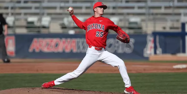 TJ Nichols — TUCSON, ARIZ. -- Baseball vs. Ball State, Game 4 at Hi Corbett Field.Feb. 22, 2021. Photo by Mike Christy / Arizona Athletics