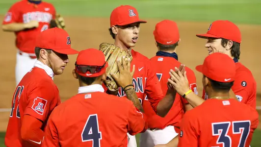 Randy Abshier — TUCSON, ARIZ. -- Arizona Baseball vs. Arizona State at Hi-Corbett Stadium. April 6, 2021. Photo by Simon Asher / Arizona Athletics