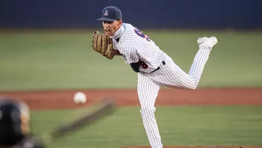 Randy Abshier — TUCSON, ARIZ -- Baseball vs. New Mexico State at Hi Corbett Field.April 20, 2021. Photo by Mike Christy / Arizona Athletics