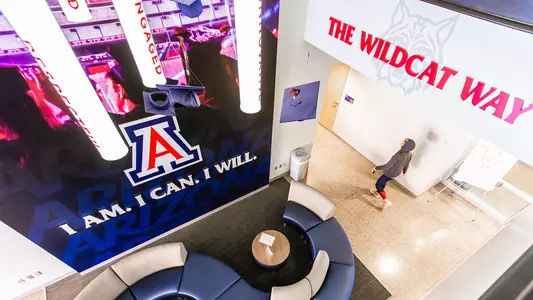 Inside the main lobby of the Ginny L. Clements Academic Center