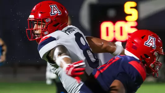 Anthony Pandy — TUCSON, ARIZ. -- Football Fall Camp, Day 4.Aug. 9, 2021. Photo by Mike Christy / Arizona Athletics
