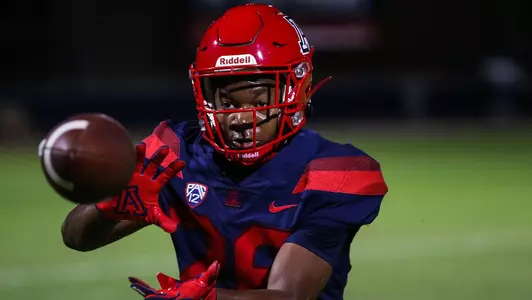 wide receiver Jaden Clark (26) --- TUCSON, ARIZ. -- Football August 11th, 2021. Photo by Mike Mattina / Arizona Athletics