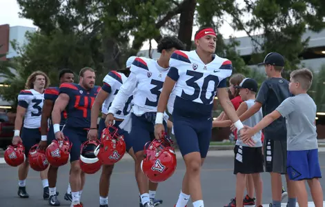 Anthony Gonzales --- TUCSON, ARIZ. -- Football training camp August 8, 2021. Photo by Mike Mattina / Arizona Athletics