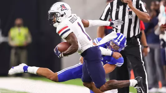 Stanley Berryhill III — LAS VEGAS, NEV. -- Football vs. BYU in the team’s season-opener at the Good Sam Vegas Kickoff Classic at Allegiant Stadium.Sept. 4, 2021. Photo by Mike Christy / Arizona Athletics