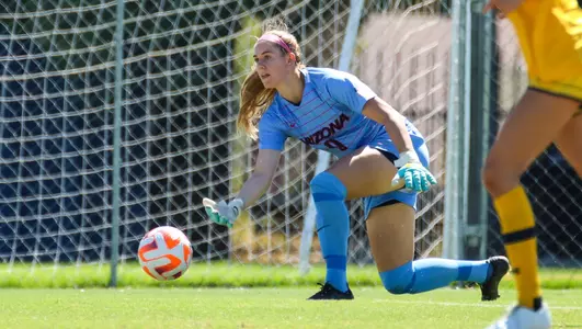 Hope Hisey (0) - TUCSON, ARIZ. -- Soccer vs. Cal at Mulcahy Oct. 2, 2022. Photo by Madison Farwell / Arizona Athletics