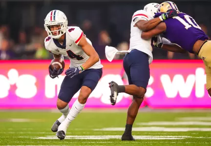 wide receiver Tetairoa McMillan (4), wide receiver Jacob Cowing (2) - SEATTLE, WASH. -- Football vs. Washington at Husky Stadium.Oct. 15, 2022. Photo by Mike Christy / Arizona Athletics