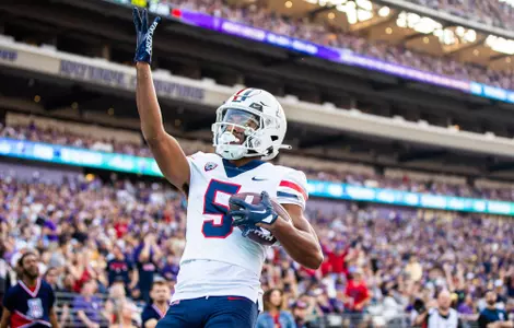 wide receiver Dorian Singer (5) - SEATTLE, WASH. -- Football vs. Washington at Husky Stadium.Oct. 15, 2022. Photo by Mike Christy / Arizona Athletics