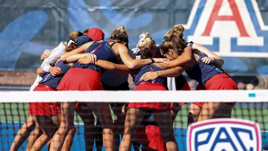â?? TUCSON, ARIZ. -- Womenâ??s Tennis vs. NAU at Robson Tennis Center Feb. 18, 2022. Photo by Madison Farwell / Arizona Athletics