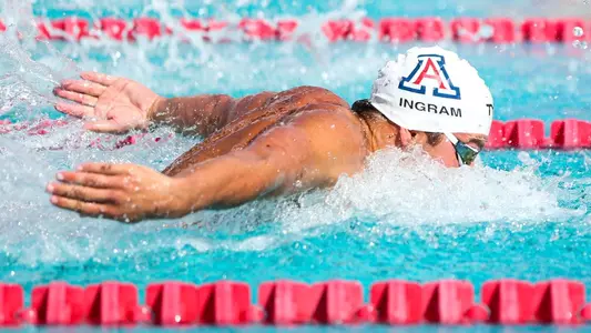 Hunter Ingram -TUCSON, ARIZ. -- Swim & Dive vs Miami at Hillenbrand Aquatic Center.Oct. 22, 2022. Photo by Marison Bilagody / Arizona Athletics