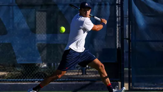 Eric Padgham - TUCSON, ARIZ. -- Menâ??s Tennis doubles competes against GCU in the Wildcat Invite at Lanelle Robson Tennis Center.Sept. 16, 2022. Photo by Mike Christy / Arizona Athletics
