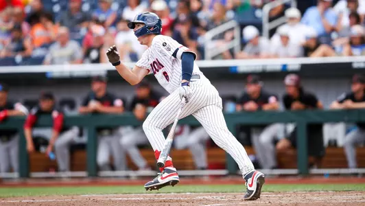 Daniel Susac — OMAHA, NEB. — Arizona Wildcats Baseball vs. Stanford in Game 2 of the 2021 College World Series at TD Ameritrade Park Omaha.June 21, 2021. Photo by Simon Asher / Arizona Athletics