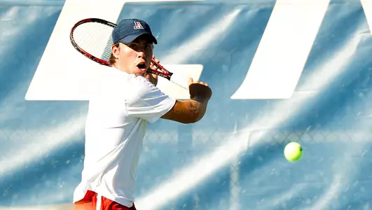 Jared Horwood — TUCSON, ARIZ. -- Men’s Tennis vs. NAU.Feb. 12, 2022. Photo by Ary Frank / Arizona Athletics
