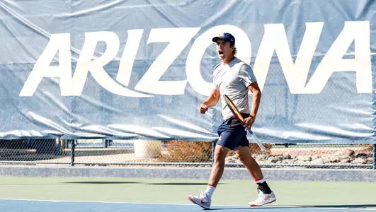 Gustaf Strom — TUCSON, ARIZ. -- Men’s Tennis vs. Oklahoma.March 4, 2022. Photo by Ary Frank / Arizona Athletics