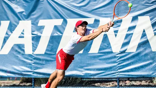Colton Smith — TUCSON, ARIZ. -- Men’s tennis vs. No. 5 Texas Jan. 21, 2022. Photo by Mike Christy / Arizona Athletics