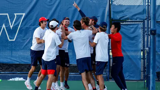 Nick Lagaev, Jonas Ziverts, Conner Olsen, Jett Middleton, Jared Horwood, Hiroki Sakagawa, Gustaf Strom, Herman Hoeyeraal — TUCSON, ARIZ. -- Men’s Tennis vs. Oklahoma.March 4, 2022. Photo by Ary Frank / Arizona Athletics