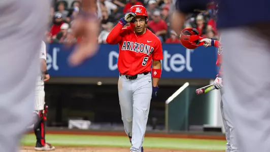 Chase Davis — ARLINGTON, TEXAS -- Baseball vs. Texas Tech in the State Farm College Showdown at Globe Life Field.Feb. 20, 2022. Photo by Mike Christy / Arizona Athletics