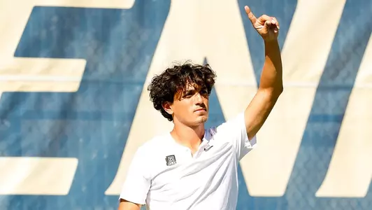 Carlos Hassey — TUCSON, ARIZ. -- Men’s Tennis vs. Baylor.March 11, 2022. Photo by Ary Frank / Arizona Athletics