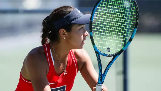 Midori Castillo-Meza — TUCSON, ARIZ. -- Women’s tennis vs. Drake at Lanelle Robson.March 15, 2022. Photo by Mike Christy / Arizona Athletics
