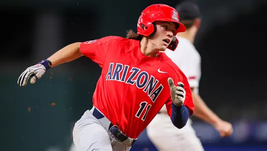 Nik McClaughry — ARLINGTON, TEXAS -- Baseball vs. Texas Tech in the State Farm College Showdown at Globe Life Field.Feb. 20, 2022. Photo by Mike Christy / Arizona Athletics