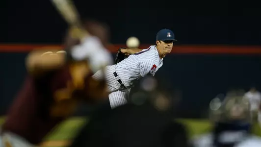 Quinn Flanagan --- TUCSON, ARIZ. -- Baseball vs. ASU April 22, 2022. Photo by Mike Mattina / Arizona Athletics