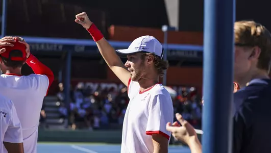 TUCSON, ARIZ. -- Men’s Tennis vs. Texas at Robson Jan. 21, 2022. Photo by Madison Farwell / Arizona Athletics