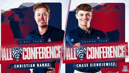 Men's Golf All-Pac-12 Split Graphic